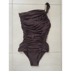 Carmen Marc Valvo Swimsuit One Piece Swimwear One Shoulder Swim